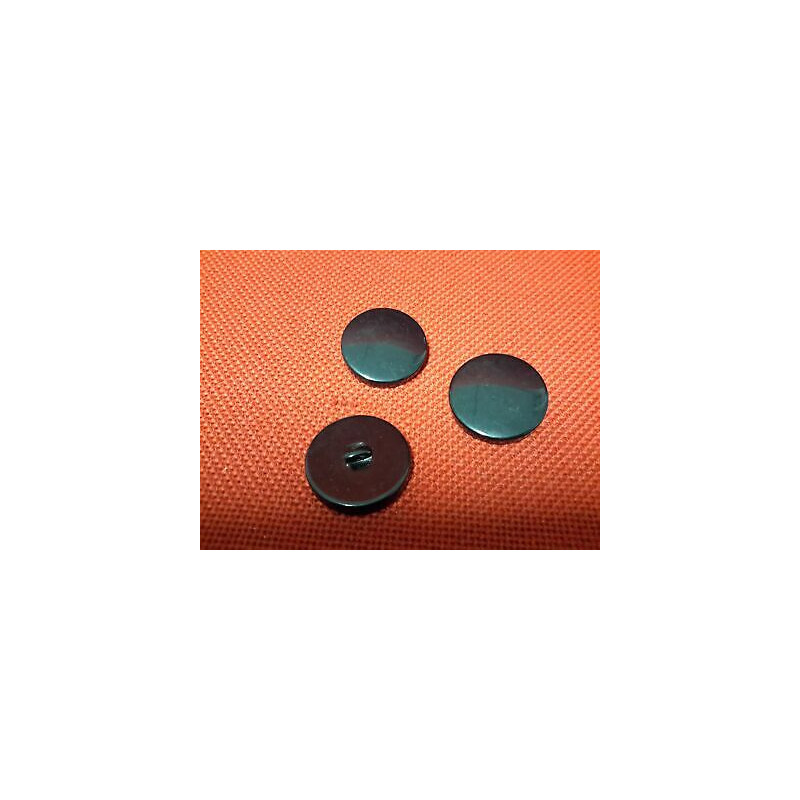 N. 3 Bottoni rotondi in plastica colore nero foro dietro mm 32 circa