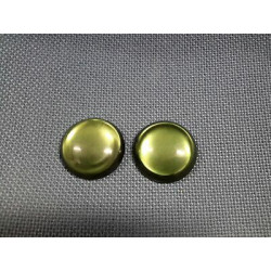 N. 2 Bottoni bellissimi rotondi grossi colore verdone foro dietro cm 4