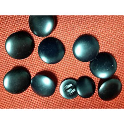 N. 10 Bottoni rotondi in plastica colore nero opaco foro dietro mm 27 e mm