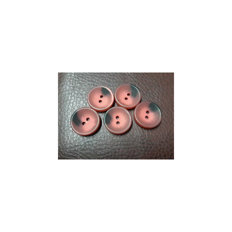 n 10 Bottoni rotondi in plastica colore mattone 2 fori mm 24 circa