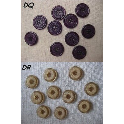 N. 10 Bottoni bellissimi rotondi maculati con 4 fori dimensioni cm 2,5 