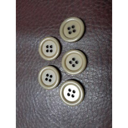 N.10 Bottoni bellissimii rotondi in plastica colore marrone 4 fori mm 20