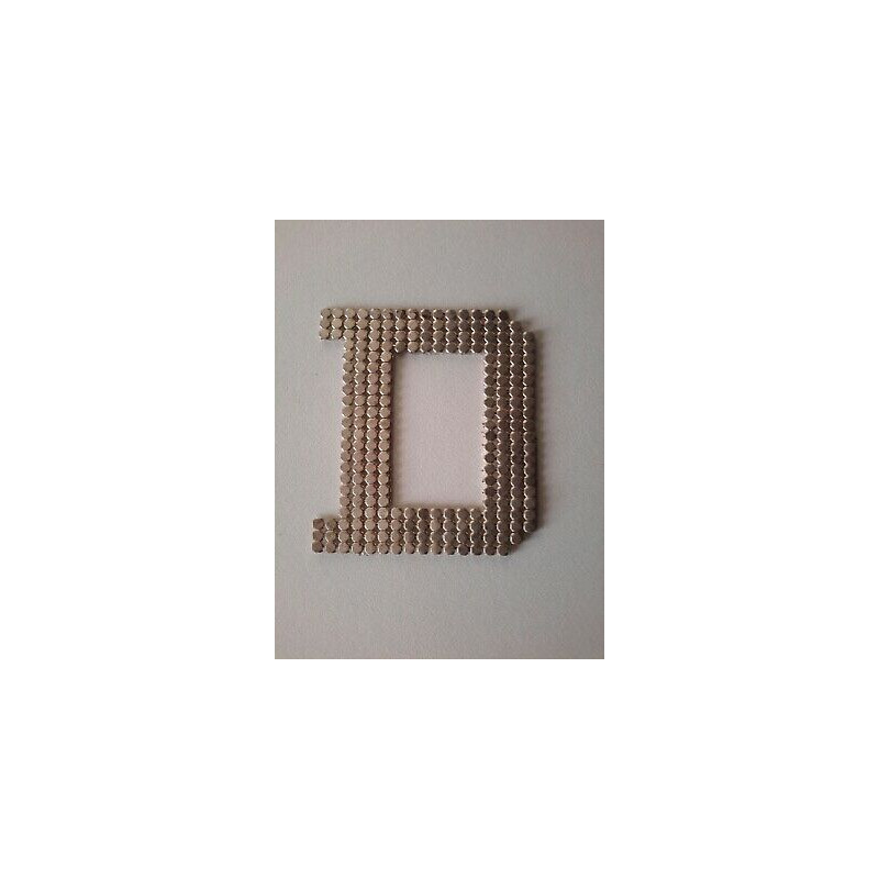 n 1 Applicazione decoro lettera D in strass da cucire colore argento cm 5,