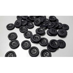 N. 60 Bottoni rotondi in plastica colore prugna opaco 4 fori mm 16 circa