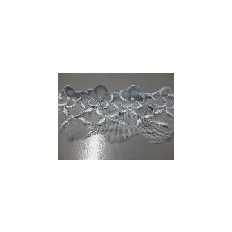 Metri 1 circa Passamaneria pizzo merletto azzurro e bianco alta cm 4 circa