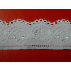 Metri 1 Passamaneria pizzo merletto bianco alta cm 3 circa