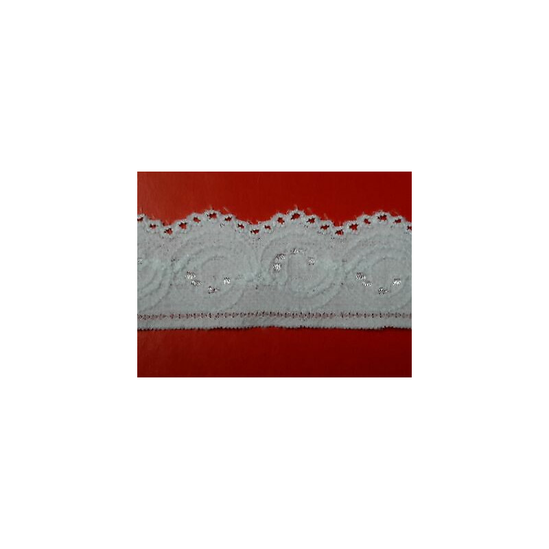 Metri 1 Passamaneria pizzo merletto bianco alta cm 3 circa
