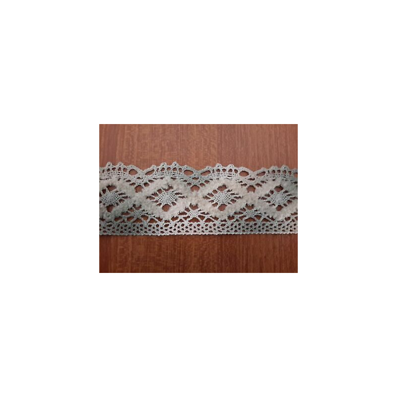 metri 4,5 circa Passamaneria pizzo merletto beige e verde alta cm 4,5 circ