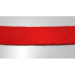 Metri 1 Passamaneria in tessuto maglina rosso vivo alta cm. 3
