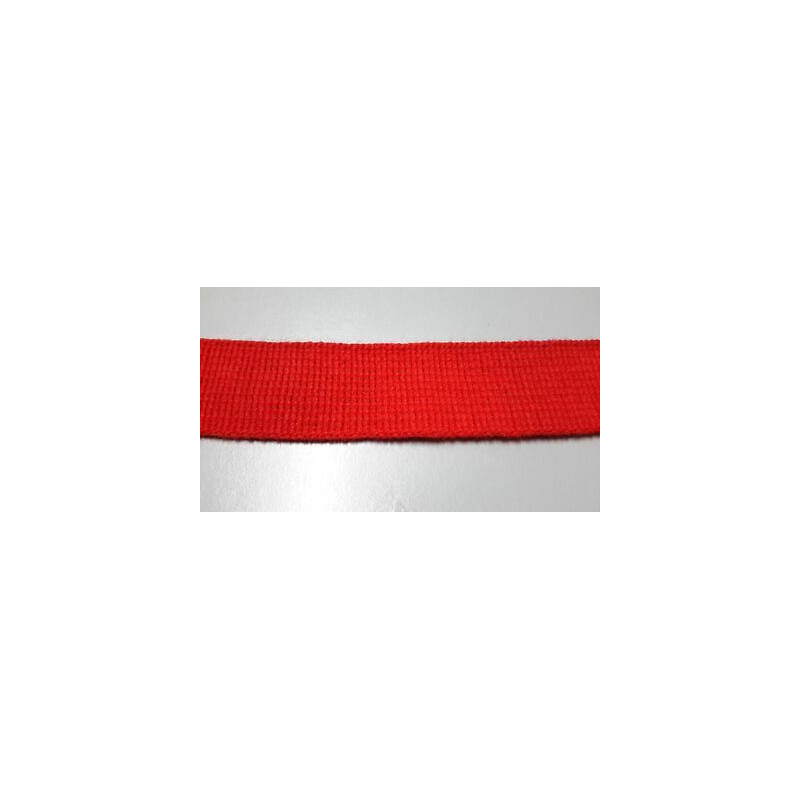 Metri 1 Passamaneria in tessuto maglina rosso vivo alta cm. 3