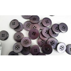 N. 10 Bottoni rotondi in plastica colore blu chiaro 4 fori mm 22 circa