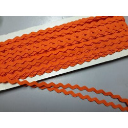 Mt 20 Passamaneria a serpentina colore arancio indanthrene alta mm 3 