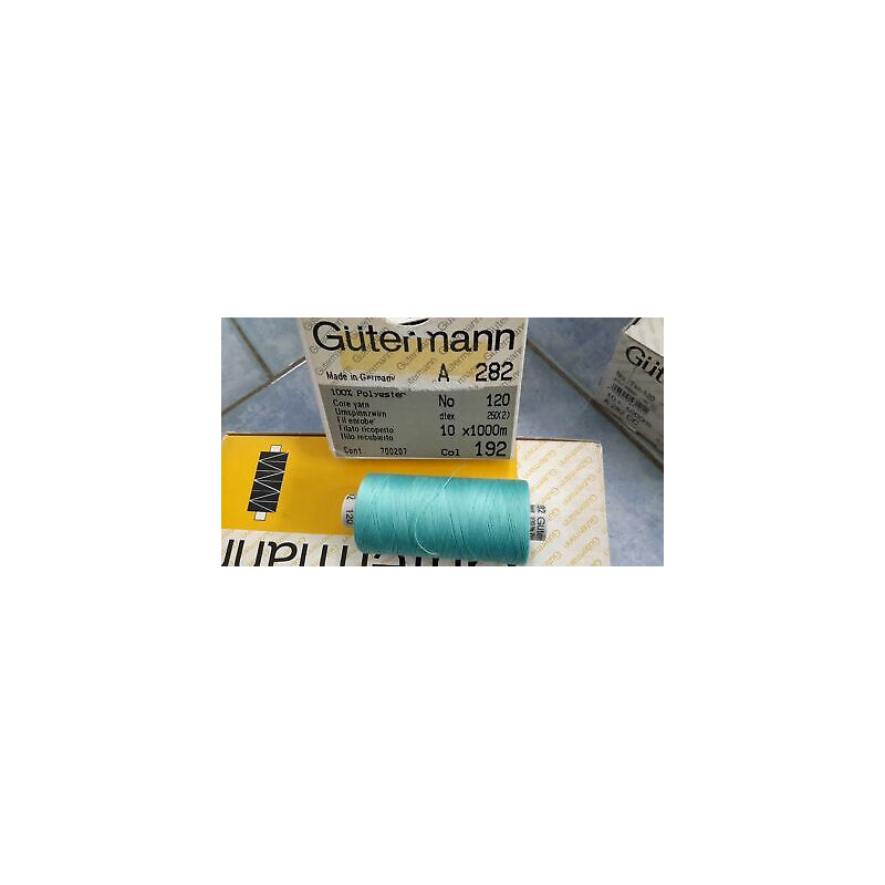 Scatola da 10 Spolette filato Gutermann Tilolo No 120 A282 colore azzurro