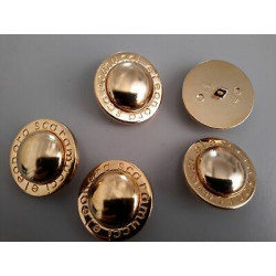 n 12 Bottoni rotondi in metallo colore oro cm 3 foro dietro