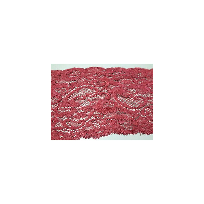 Metri 1 di Passamaneria in pizzo merletto colore bordeaux alta cm 13