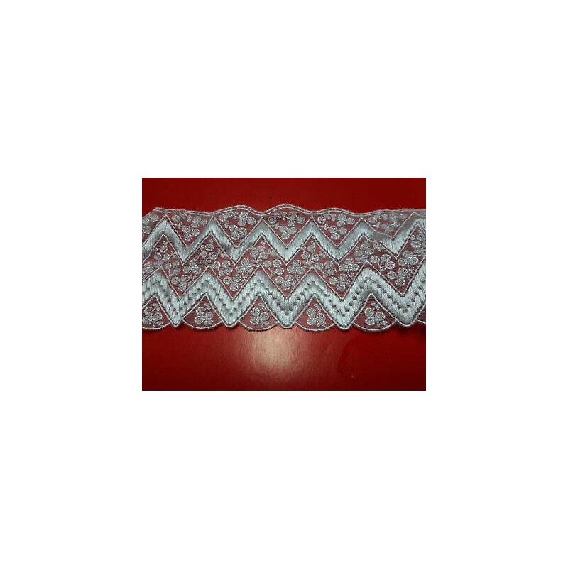 Metri 1 di Passamaneria in pizzo merletto colore Blanco alta cm 6,5