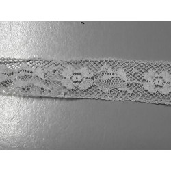 Metri 1 di Passamaneria in pizzo merletto colore bianco alta cm 1,5
