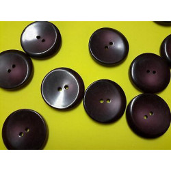 n 10 Bottoni rotondi plastica colore bordeaux sfumato cm 3,5 a 2 fori