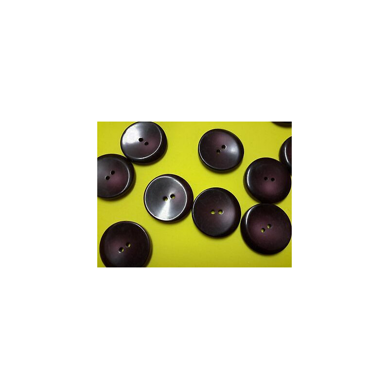 n 10 Bottoni rotondi plastica colore bordeaux sfumato cm 3,5 a 2 fori