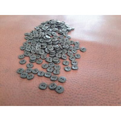 N. 60 Bottoni squadrati in plastica colore nero 2 fori mm 9 circa