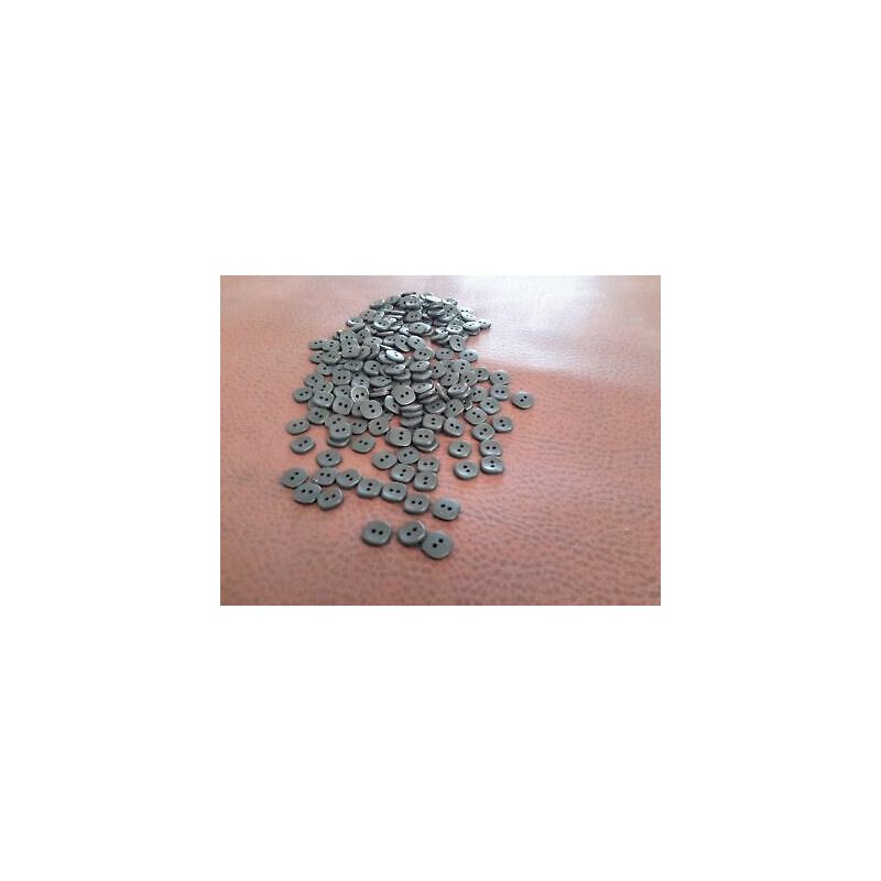 N. 60 Bottoni squadrati in plastica colore nero 2 fori mm 9 circa