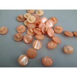 n 10 Bottoni rotondi in plastica colore arancio chiaro cm 1,5 foro dietro
