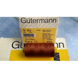 Scatola da 10 Spolette filato Gutermann Tilolo No 70 Mara colore nocciola