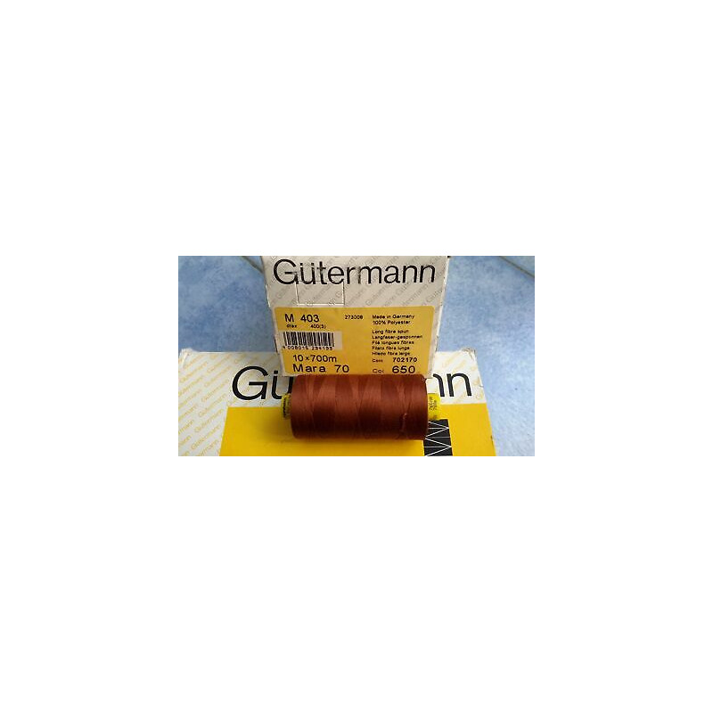 Scatola da 10 Spolette filato Gutermann Tilolo No 70 Mara colore nocciola