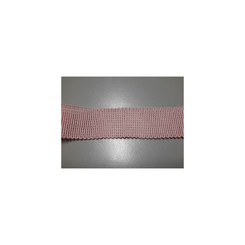 Metri 1 di Passamaneria in tessuto maglina rosa alta cm. 3