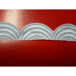Metri 1 Passamaneria pizzo merletto bianco alta cm 2,5 circa