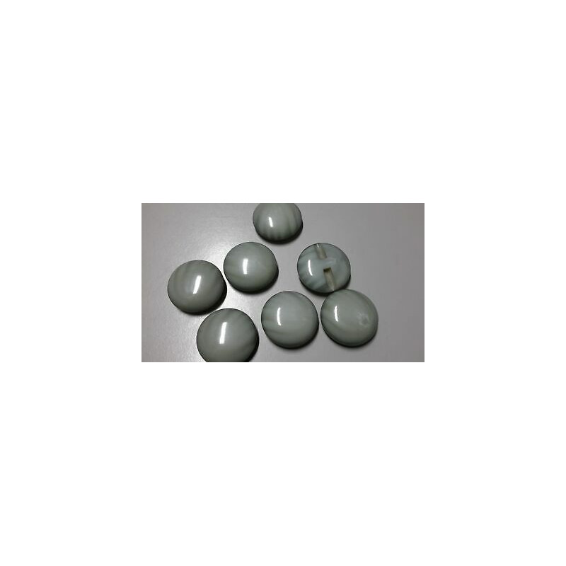 N. 9 Bottoni rotondi in plastica colore grigio foro ditro mm 35 circa