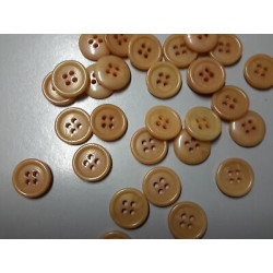 N. 10 Bottoni rotondi in plastica colore arancio 4 fori mm 16 circa