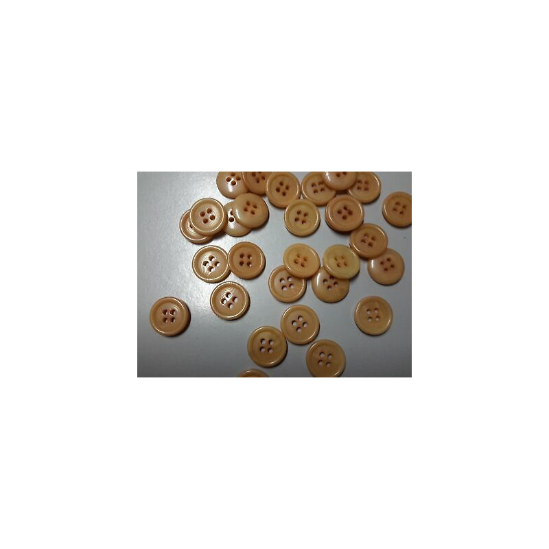 N. 10 Bottoni rotondi in plastica colore arancio 4 fori mm 16 circa