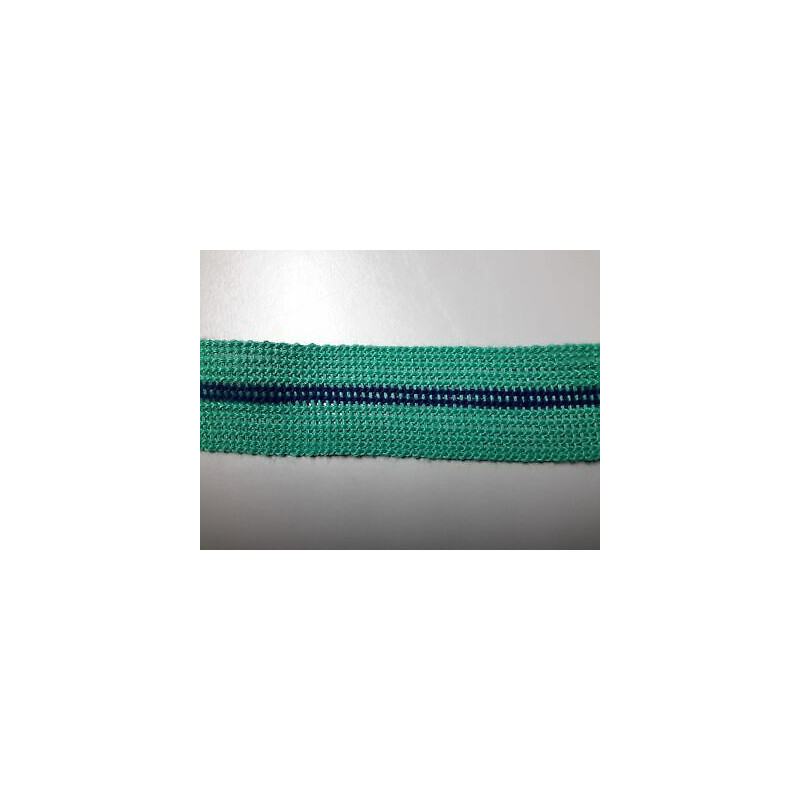 Metri 1 di Passamaneria in tessuto maglina verde e blu alta cm. 3