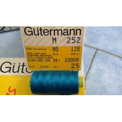 Scatola da 10 Spolette filato Gutermann Tilolo No 120 M252 colore turches