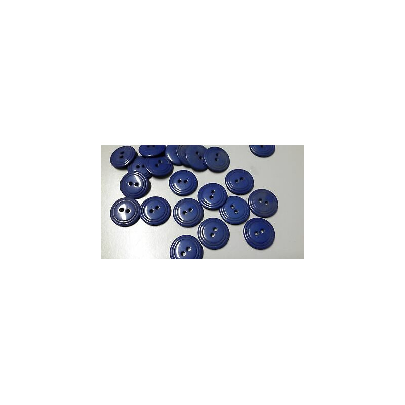 N. 10 Bottoni rotondi in plastica colore bluette 2 fori mm 20 circa