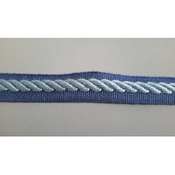 Metri 3 di Passamaneria in TESSUTO azzurro alta cm 2