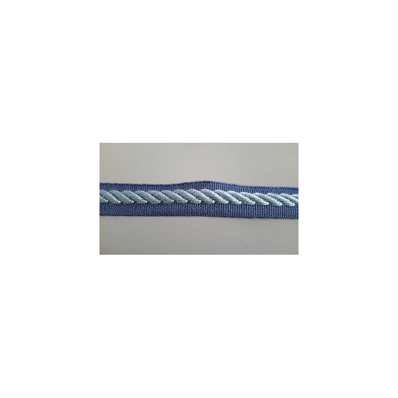 Metri 3 di Passamaneria in TESSUTO azzurro alta cm 2