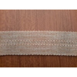 8924 ) Metri 1 di Passamaneria tessuto beige cm.3