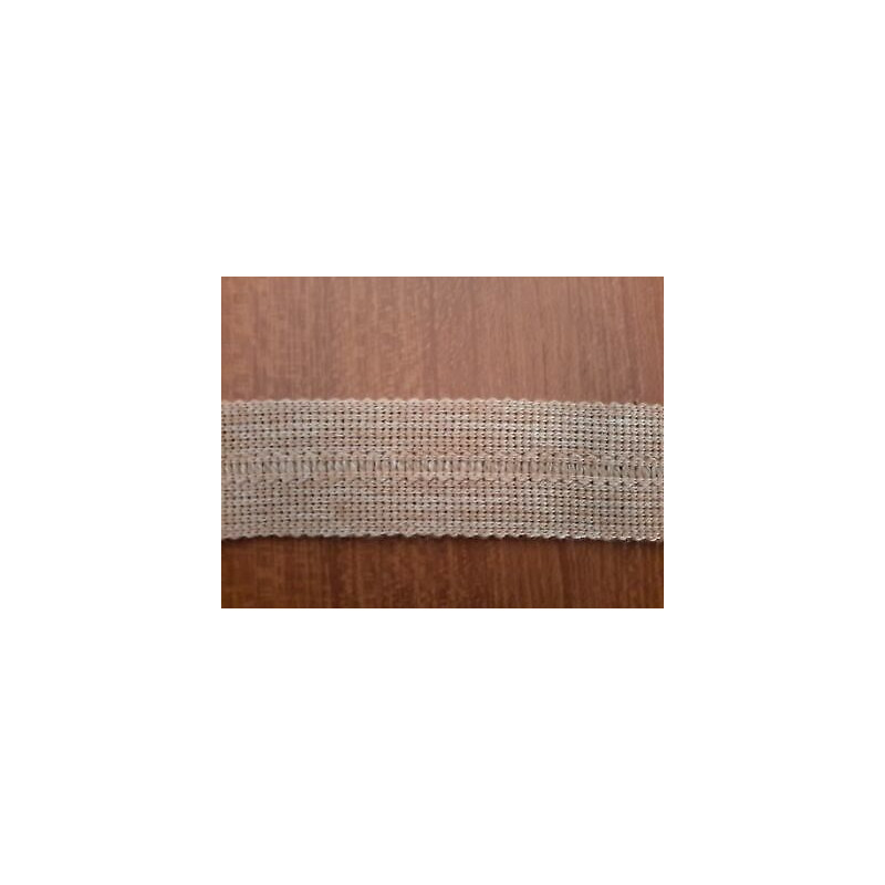 8924 ) Metri 1 di Passamaneria tessuto beige cm.3