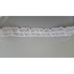 Metri 1 di Passamaneria in pizzo rosa alta cm 3