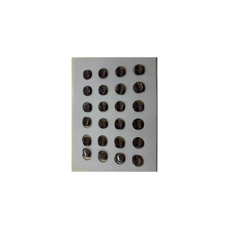 n 24  Bottoni bottoncini quadratii plastica colore marrone beige cm 1,2 a 