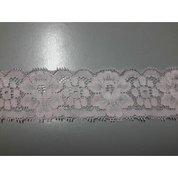 Metri 9 circa Passamaneria pizzo merletto rosa alta cm 4 circa