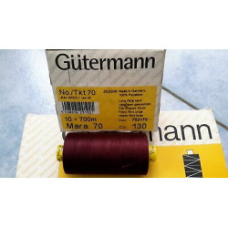 Scatola da 10 Spolette filato Gutermann Tilolo No 70 Mara colore vinaccia