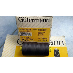 Scatola da 10 Spolette filato Gutermann Tilolo No 70 Mara colore blu 141