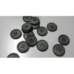 N. 10 Bottoni rotondi in plastica colore verde 4 fori mm 24 circa