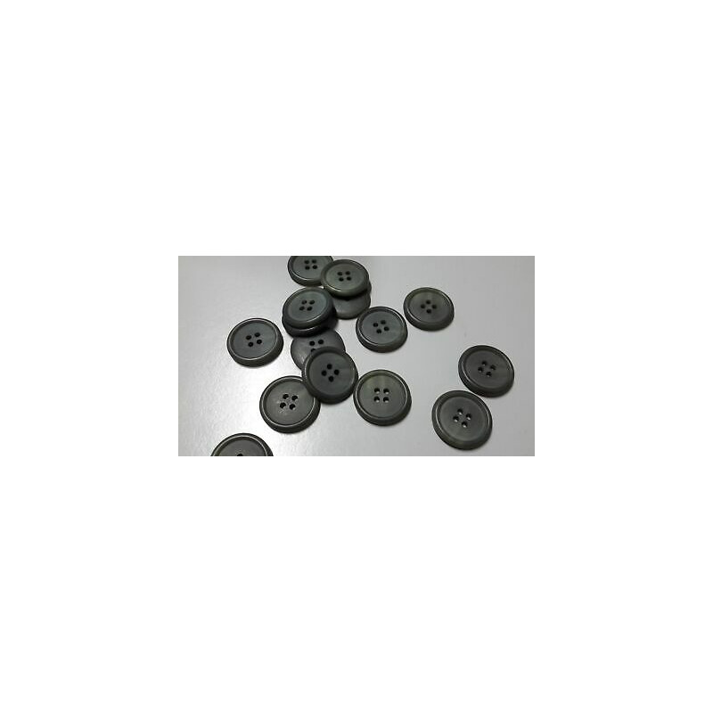 N. 10 Bottoni rotondi in plastica colore verde 4 fori mm 24 circa