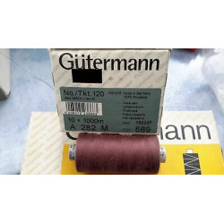 Scatola da 10 Spolette filato Gutermann Tilolo No 120 A282 colore vinacci
