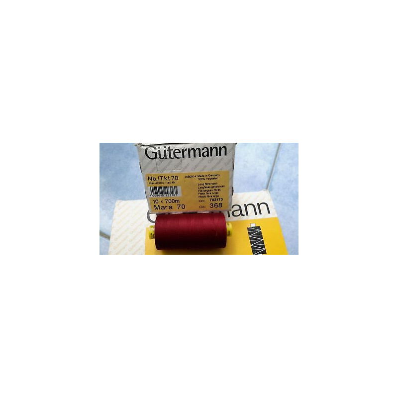 Scatola da 10 Spolette filato Gutermann Tilolo No 70 Mara colore bordeaux