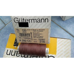 Scatola da 10 Spolette filato Gutermann Tilolo No 120 A282 colore Marronc